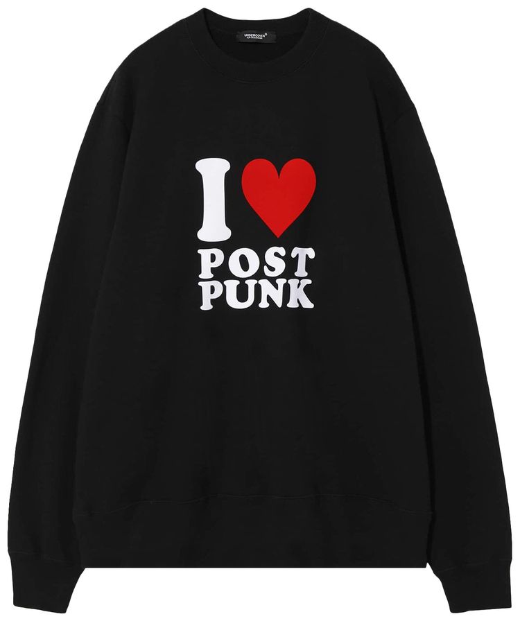 Undercover I Love Post Punk Crewneck Sweatshirt Black