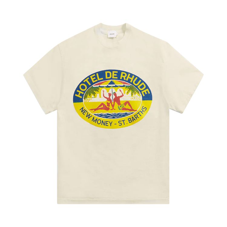 Rhude Hotel De Rhude T Shirt Vintage White