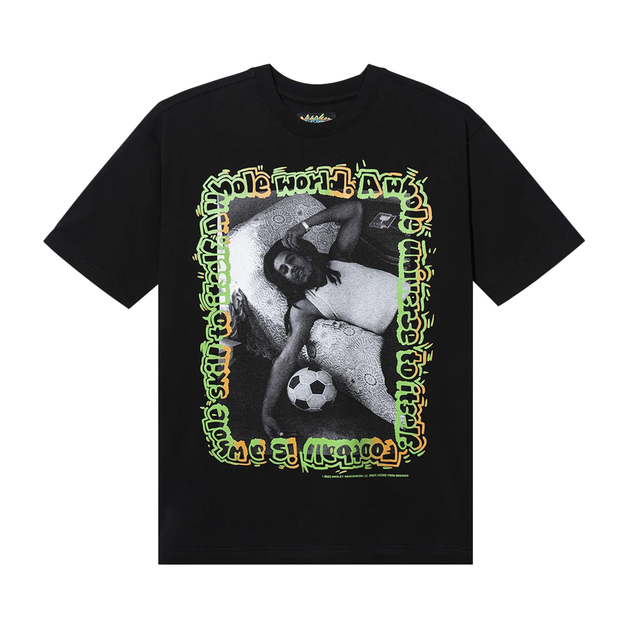 ★MARKET★ U BOB MARLEY SOCCER TSHIRT BLACK BOB MARLEY SOCCE Buy Market Bob Marley Soccer T-Shirt 'Black' - 399001485
