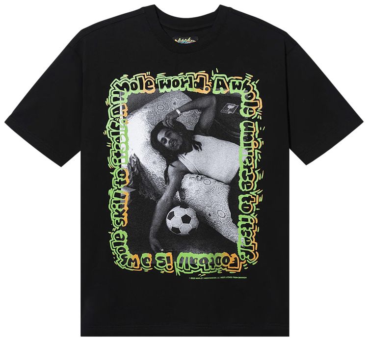 Market Bob Marley Soccer T Shirt Black
