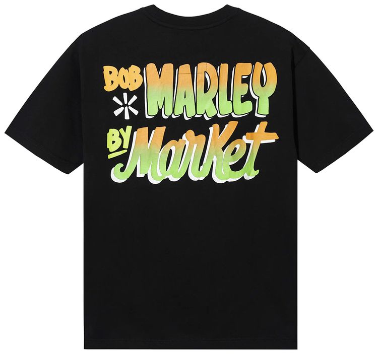 Market Bob Marley Soccer T Shirt Black