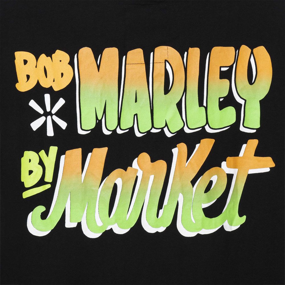 ★MARKET★ U BOB MARLEY SOCCER TSHIRT BLACK BOB MARLEY SOCCE MARKET x Bob Marley Soccer Jersey in Black/White MARKET