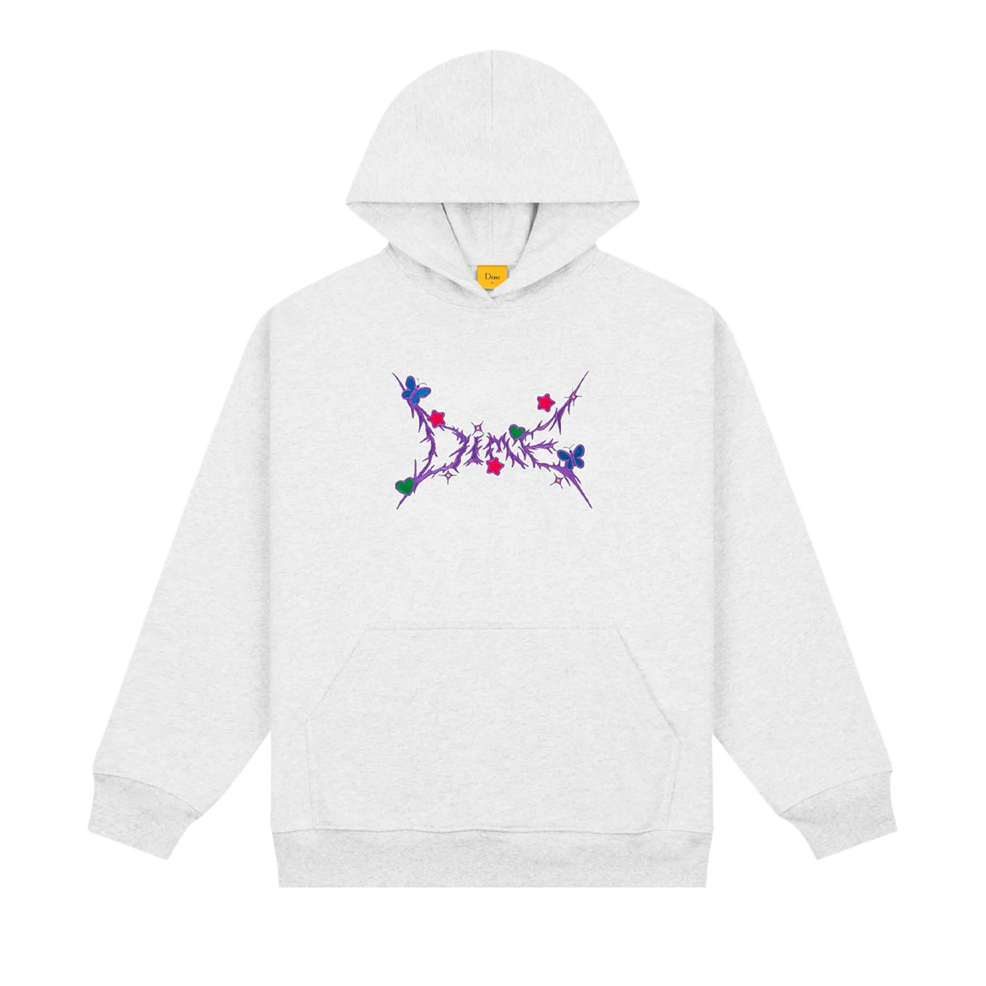 【DIME】Final Hoodie / Ash Dime Cursive Zip Hoodie Ash