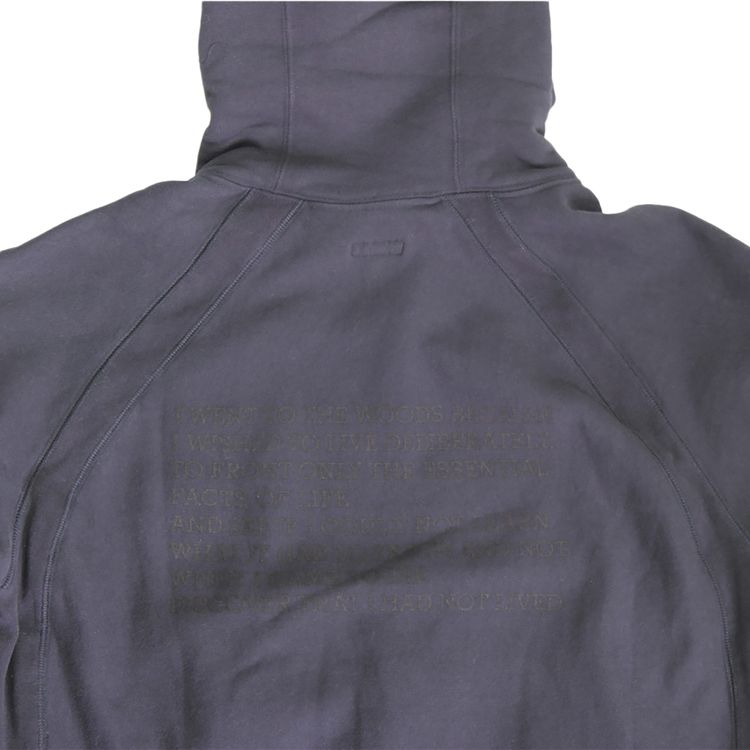 Engineered Garments Printed Raglan Hoodie Navy