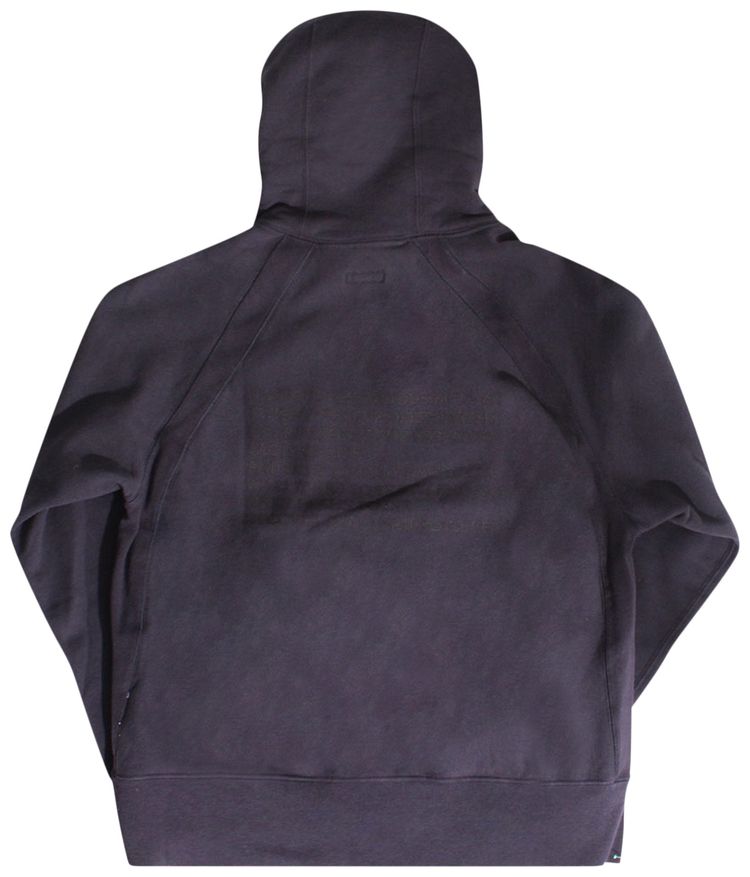 Engineered Garments Printed Raglan Hoodie Navy