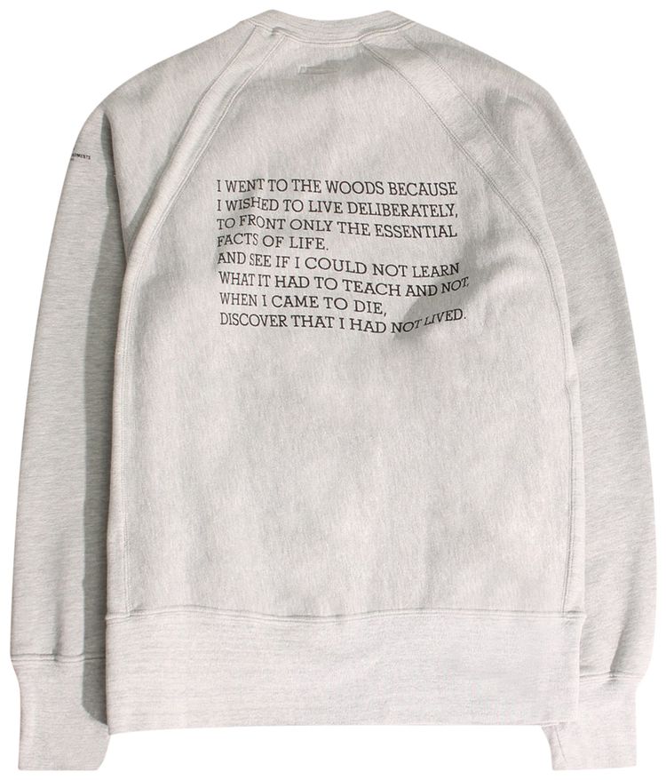 Engineered Garments Printed Raglan Crew Heather Grey