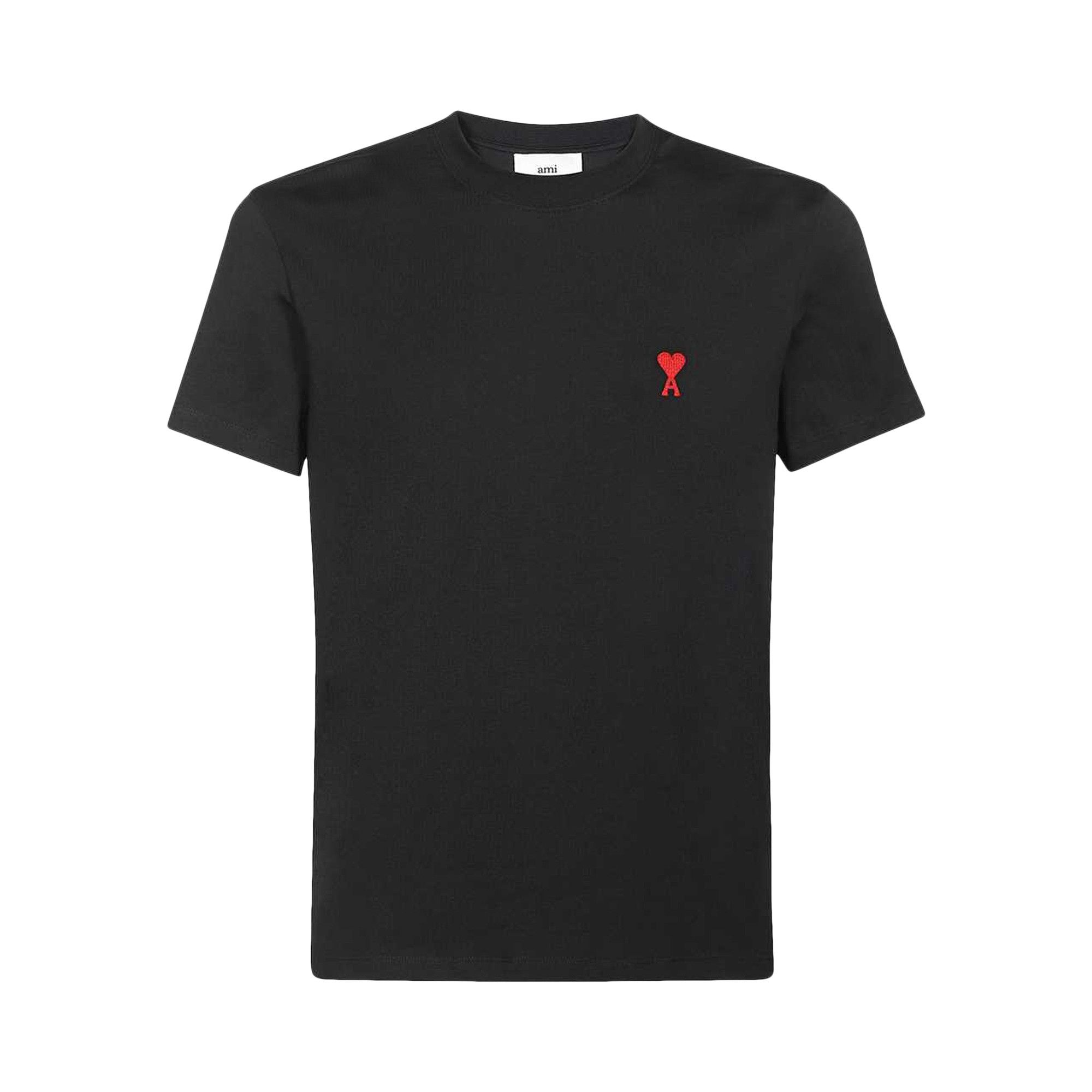 AMI｜ (BFUTS035 724 100) White Red Ami De Coeur T-Shirt | AMI PARIS