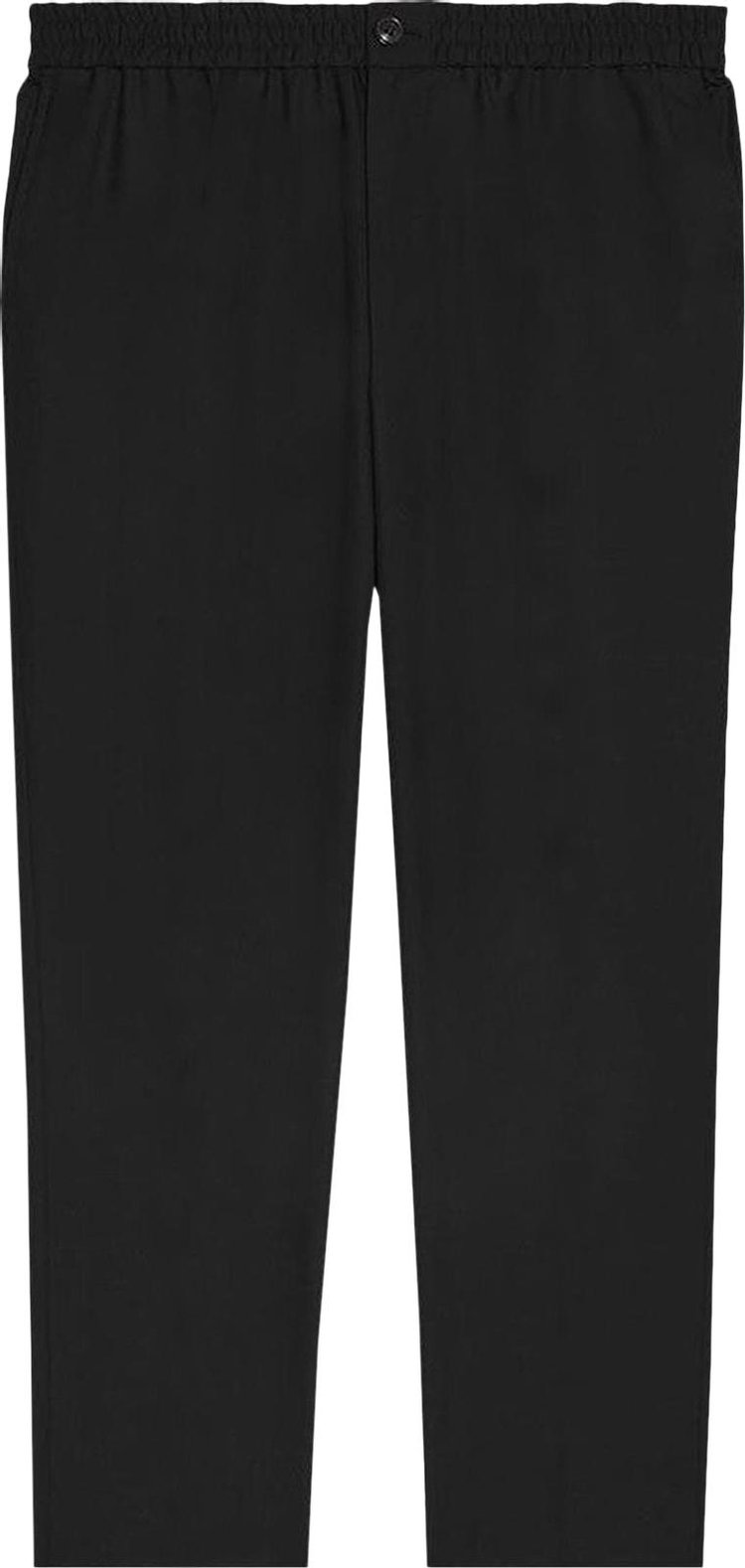 Ami Elasticated Waist Cropped Fit Trousers 'Black'