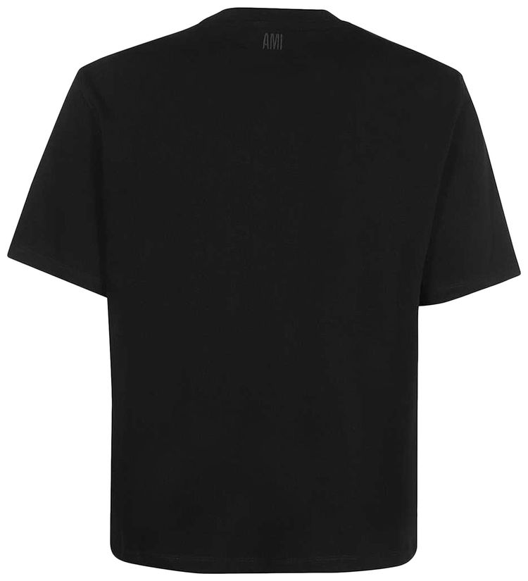 Ami Tonal De Coeur T Shirt BlackRed