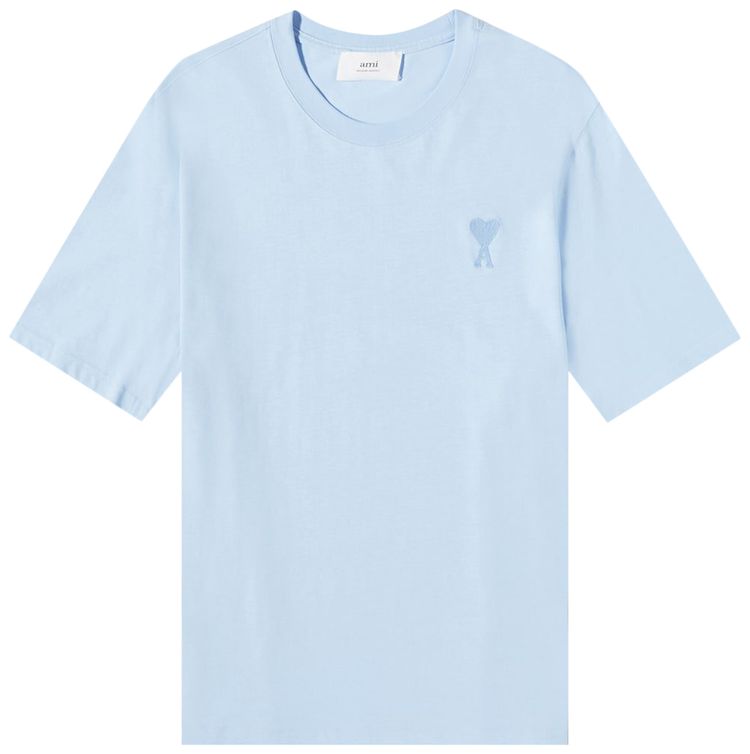 Ami ADC Tonal Logo T Shirt Sky Blue