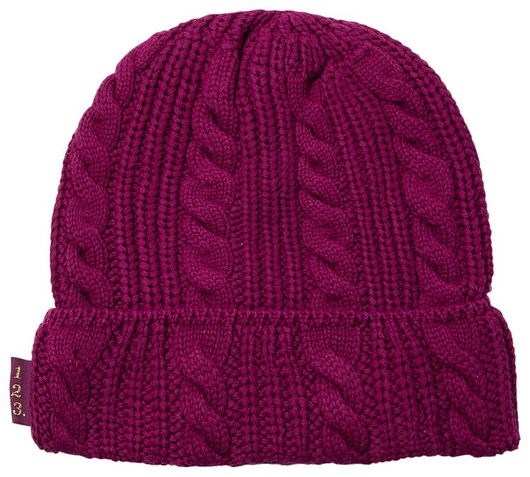 Advisory Board Crystals Cableknit Beanie Purple