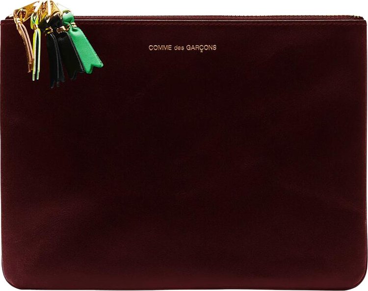 Comme des Garcons PLAY Zipper Pull Wallet Red