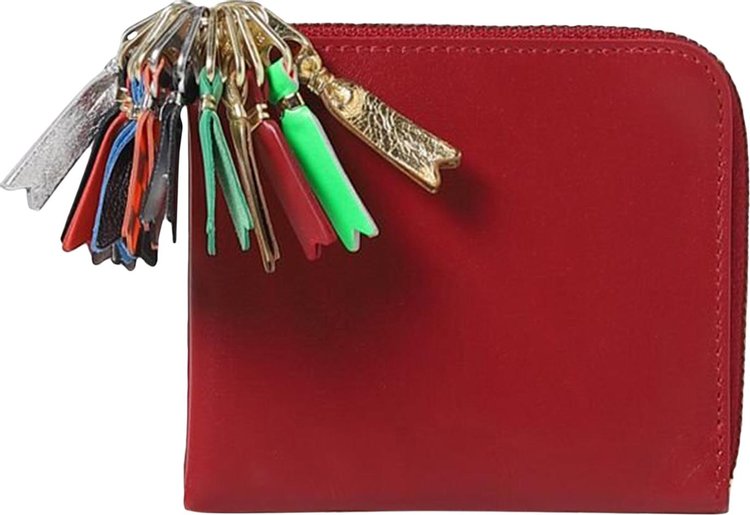 Comme des Garcons PLAY Zipper Pull Wallet Red