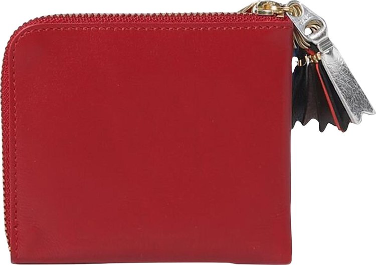 Comme des Garcons PLAY Zipper Pull Wallet Red