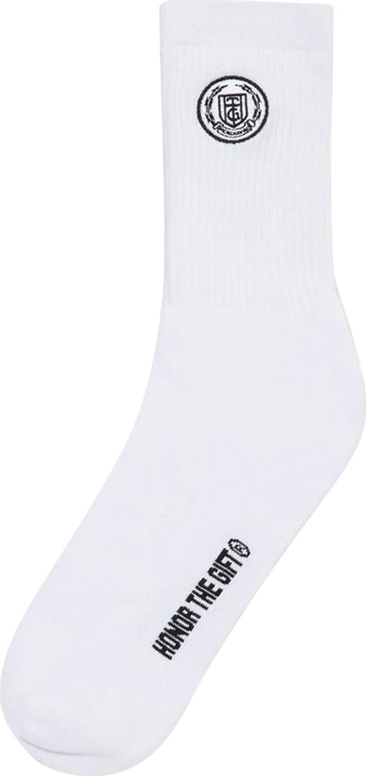 Honor The Gift Crest Rib Socks 'White'