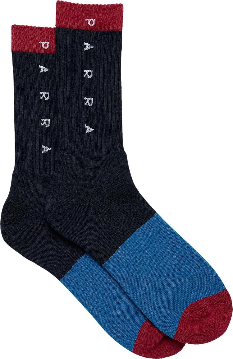 Parra Horizontal Clean Logo Crew Socks Multicolor