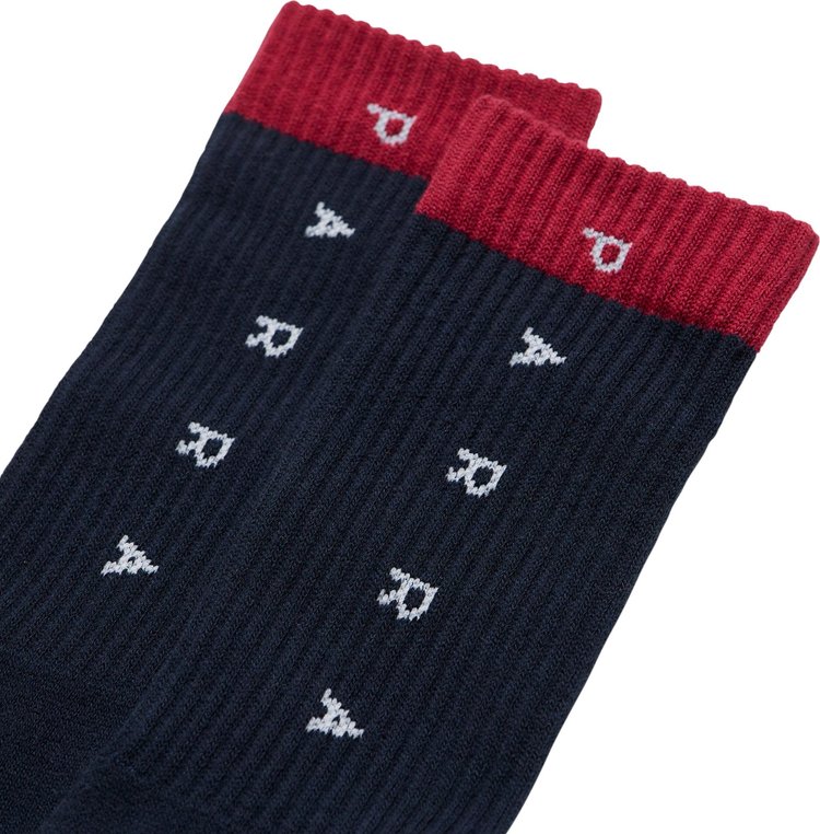 Parra Horizontal Clean Logo Crew Socks Multicolor