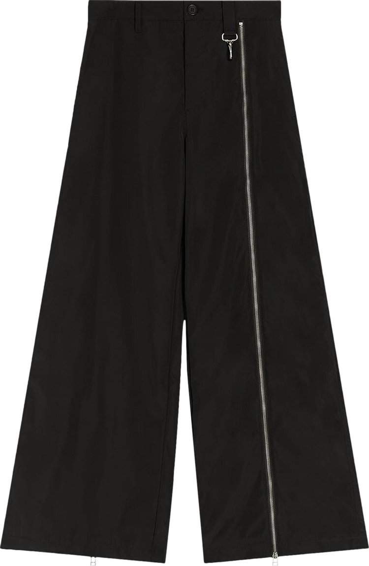 Reese Cooper Asymmetrical Zipped Nylon Pants 'Black'