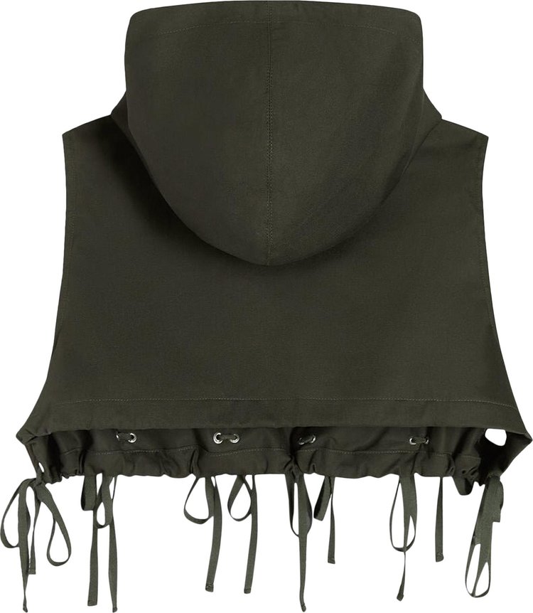 Reese Cooper Modular Pocket Twill Hooded Vest Olive