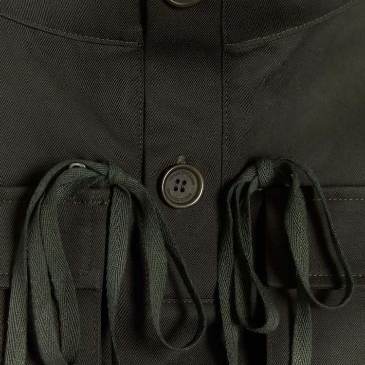 Reese Cooper Modular Pocket Twill Hooded Vest Olive