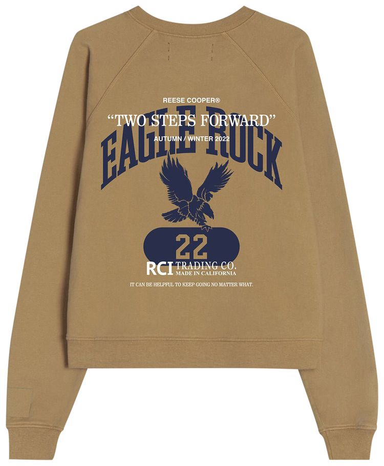 Reese Cooper Two Steps Forward Crewneck Sweatshirt Wheat