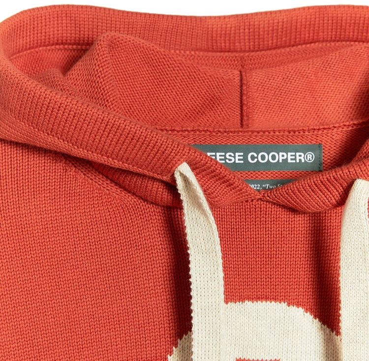 Reese Cooper Knit Hooded Sweater Burnt Orange