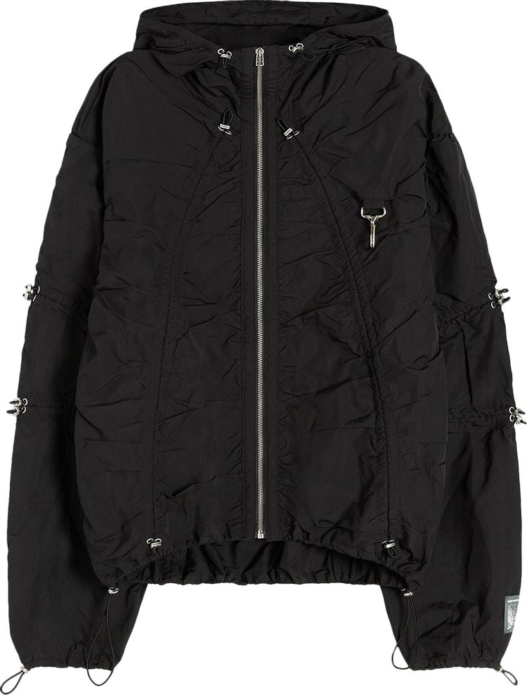 Reese Cooper Cinched Nylon Hooded Jacket 'Black'