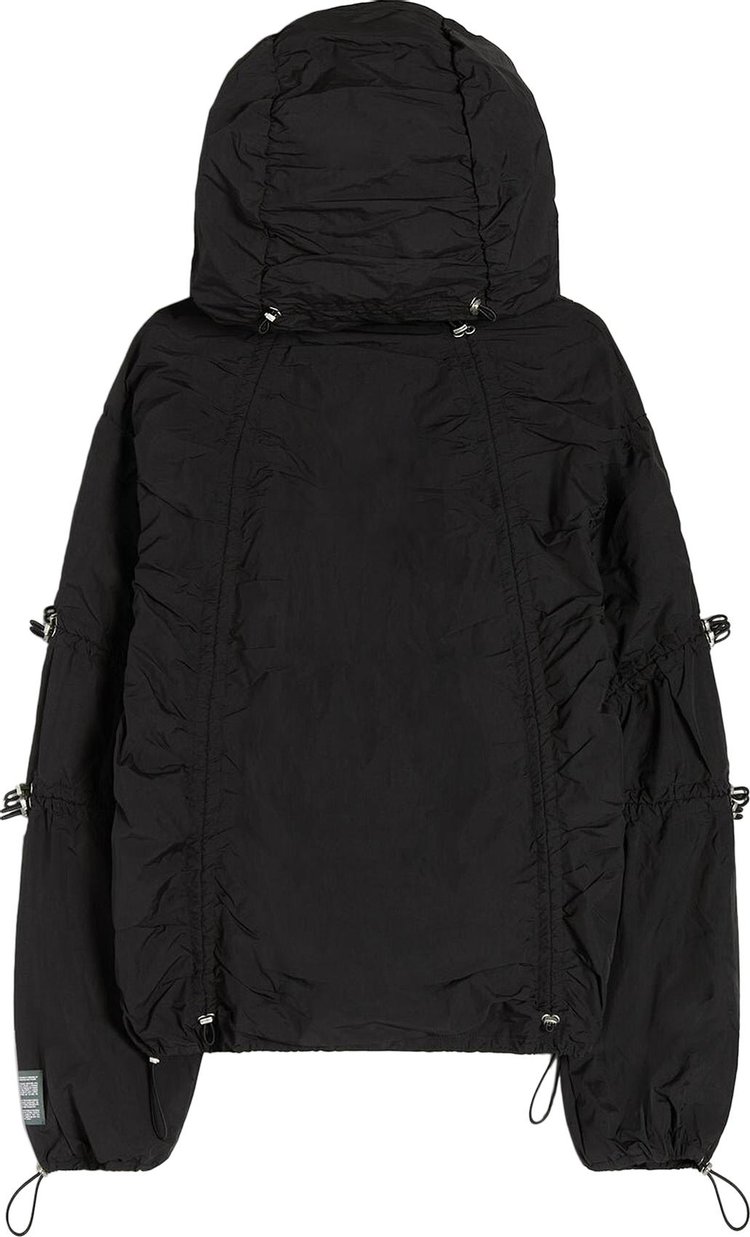 Reese Cooper Cinched Nylon Hooded Jacket Black