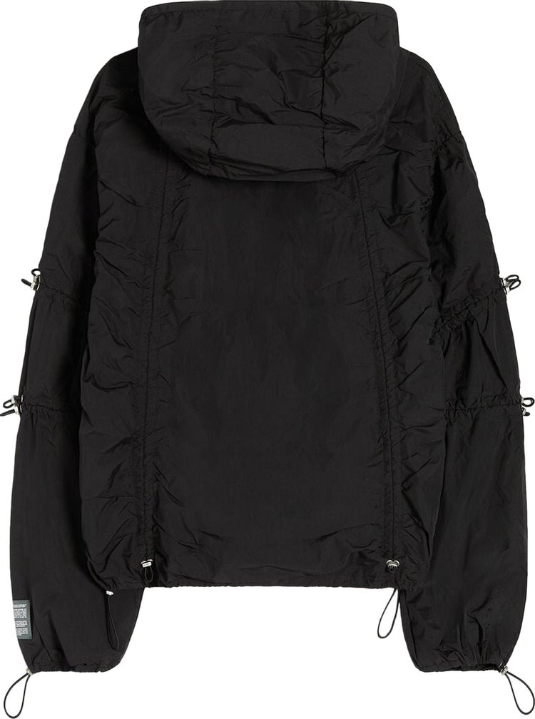 Reese Cooper Cinched Nylon Hooded Jacket Black