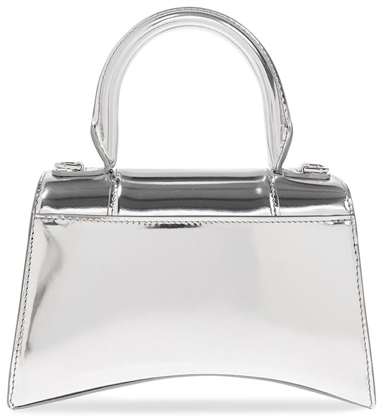 Balenciaga Hourglass Top Handle Bag Silver