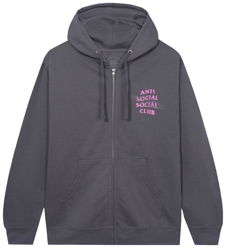 Anti Social Social Club The Shape Of Things Heather Zip Hoodie Grey