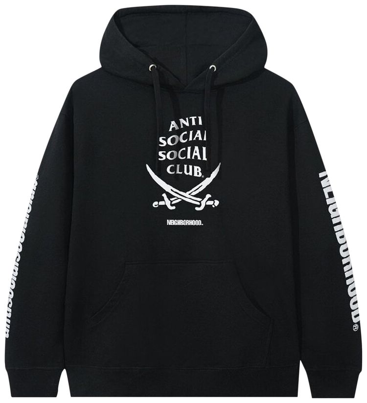Anti Social Social Club x Neighborhood 6IX Hoodie Black