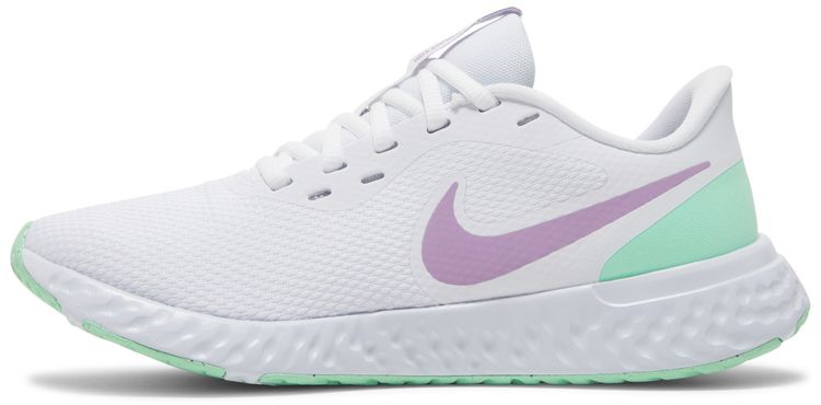 Nike Wmns Revolution 5 White Green Glow Violet