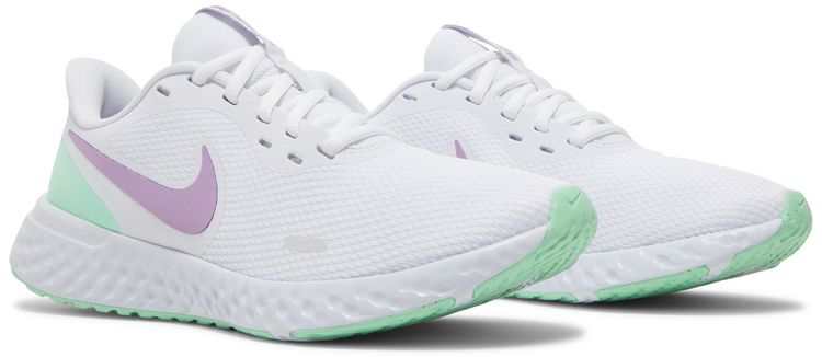 Nike Wmns Revolution 5 White Green Glow Violet