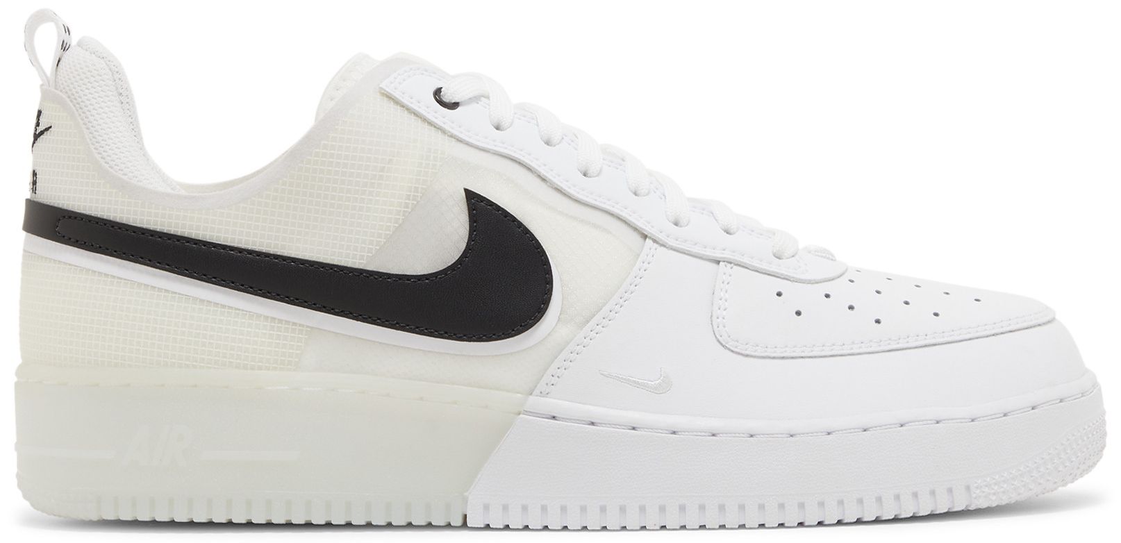 air force 1 react white black