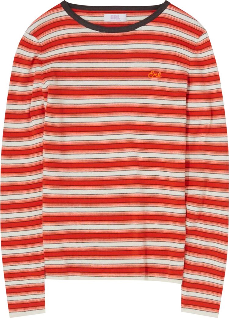 ERL Striped Crewneck 'Red'