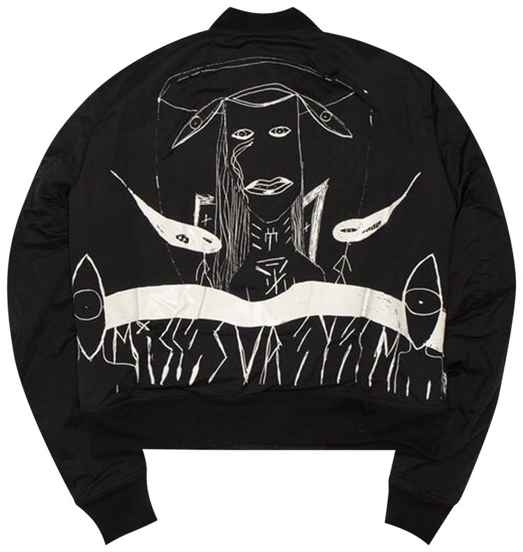 Rick Owens DRKSHDW Flight Bomber Jacket Black