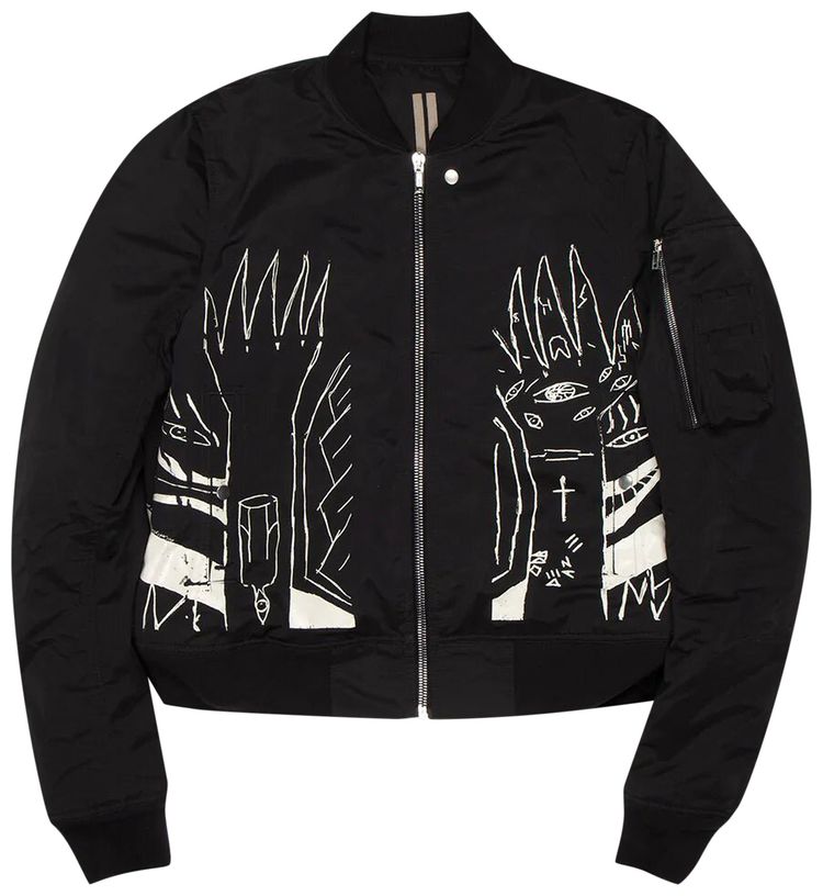 Rick Owens DRKSHDW Flight Bomber Jacket Black