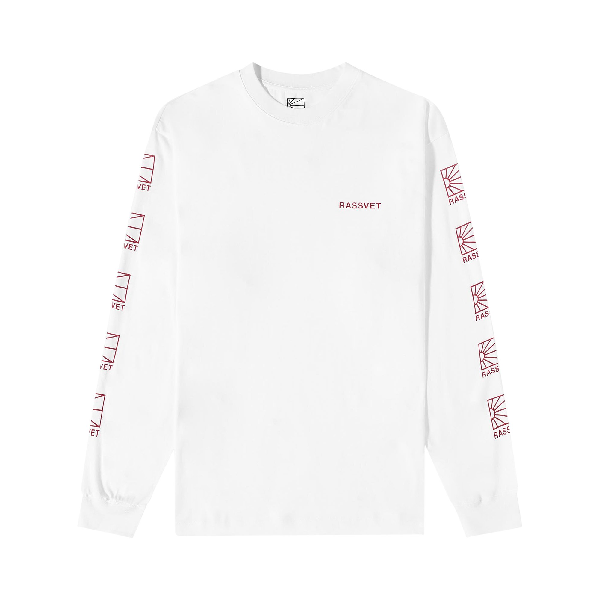 Buy Rassvet x PACCBET Long-Sleeve Multi Logo T-Shirt 'White