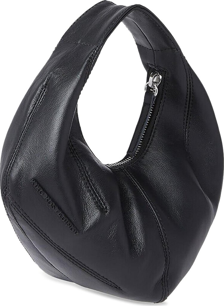 Kiko Kostadinov Small Bugle Hobo Bag Raven Black