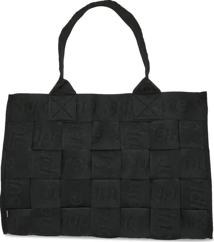 Supreme Woven Large Tote Bag 'Black'