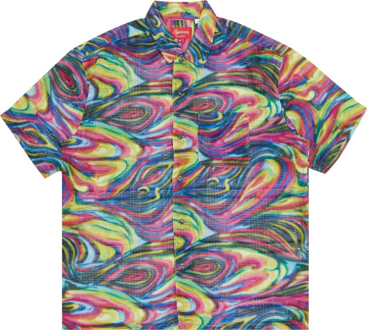 Supreme Mesh Stripe Short-Sleeve Shirt 'Multicolor'