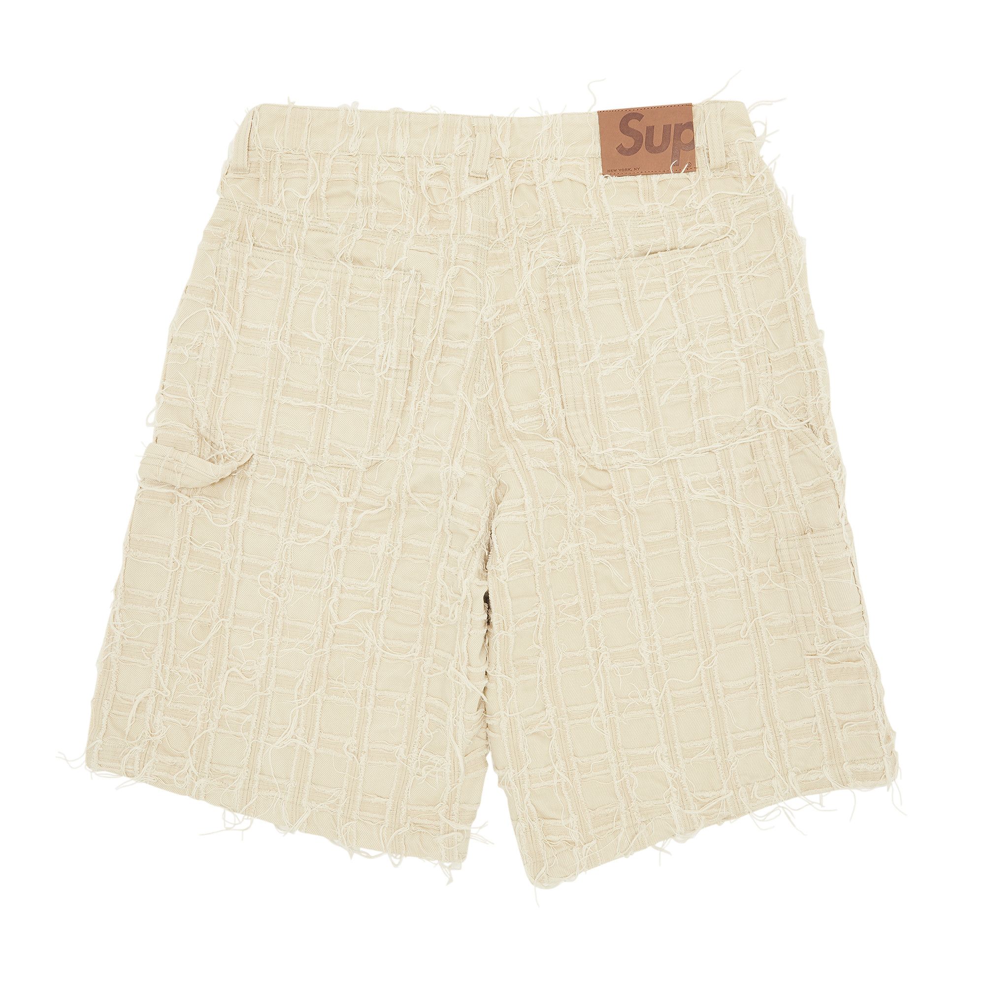 Buy Supreme Frayed Patchwork Baggy Denim Short 'Natural