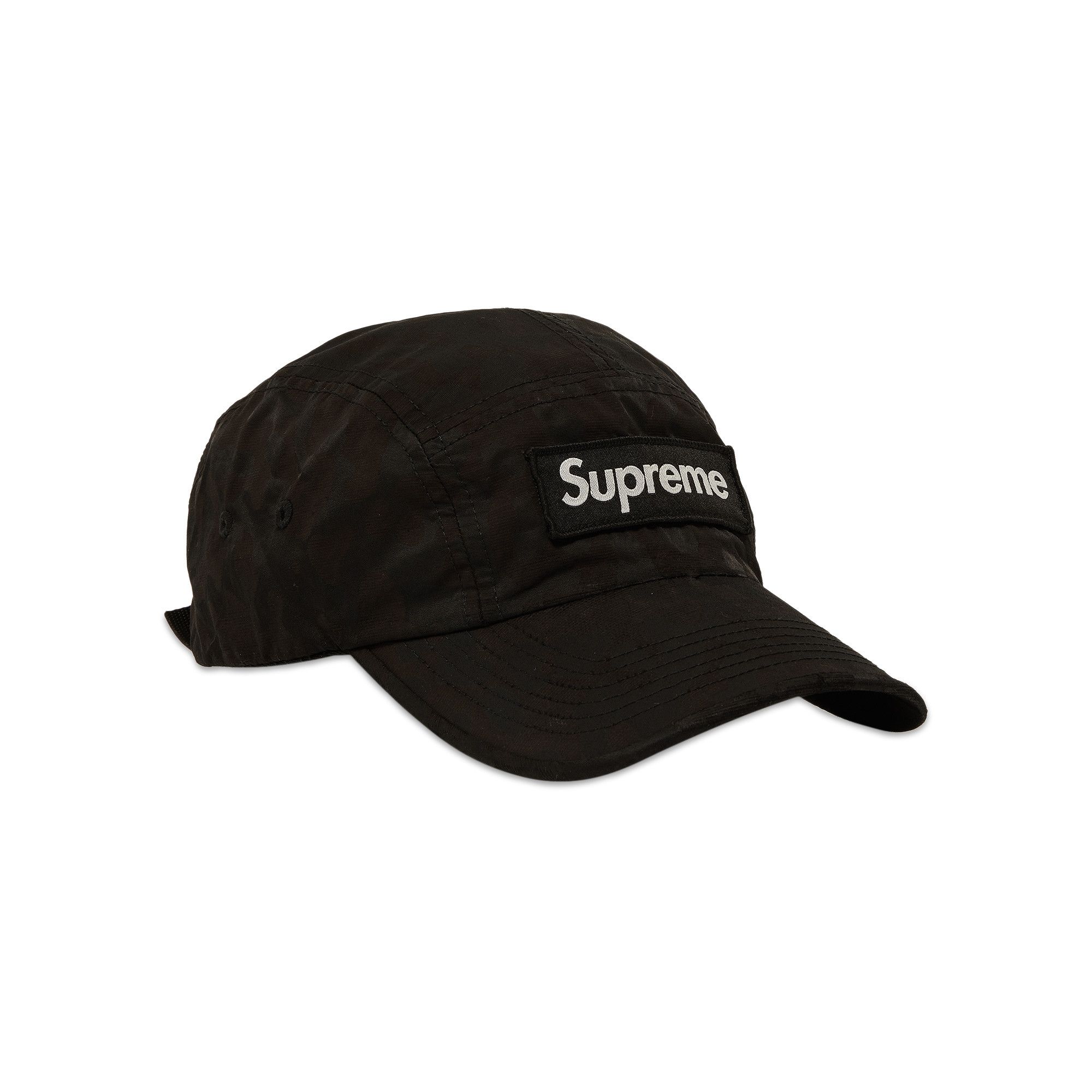 Supreme Washed Nylon Camp Cap Black - FW17 - US