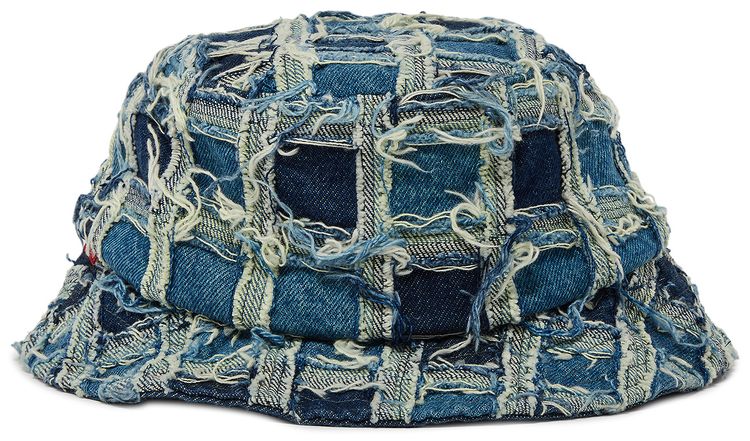 Supreme Frayed Patchwork Denim Crusher Washed Blue