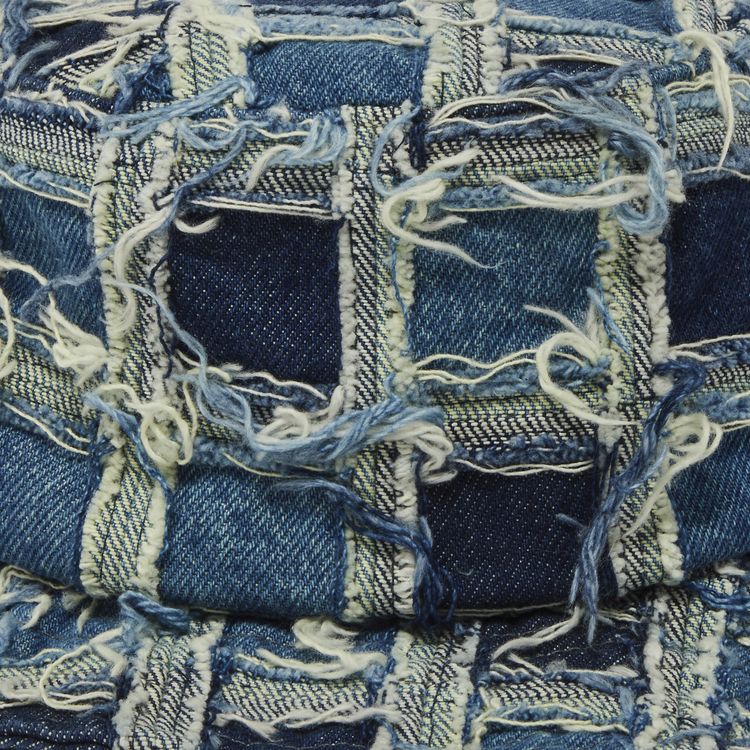 Supreme Frayed Patchwork Denim Crusher Washed Blue