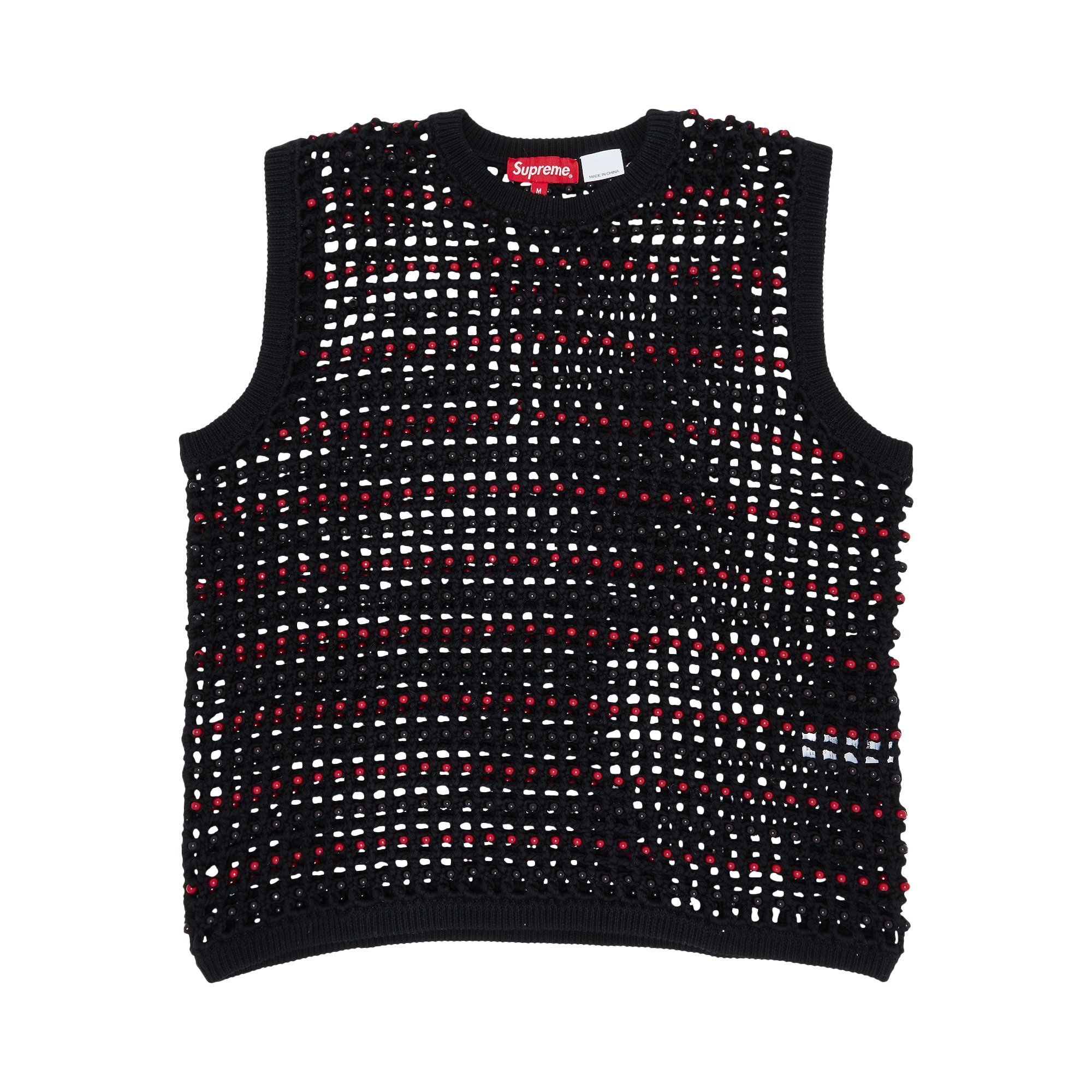 Buy Supreme Beaded Sweater Vest 'Black' - SS23SK19 BLACK | GOAT SA
