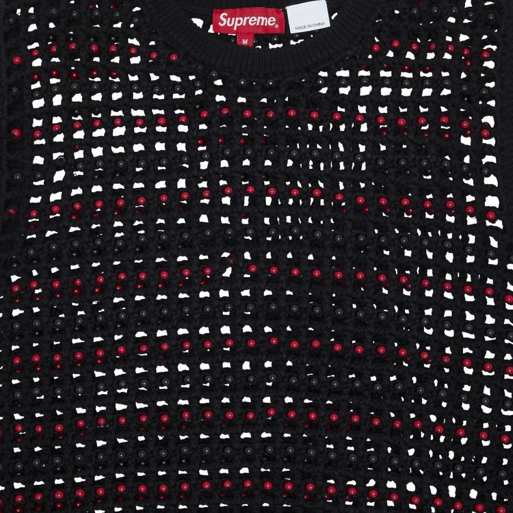 Supreme Beaded Sweater Vest Black