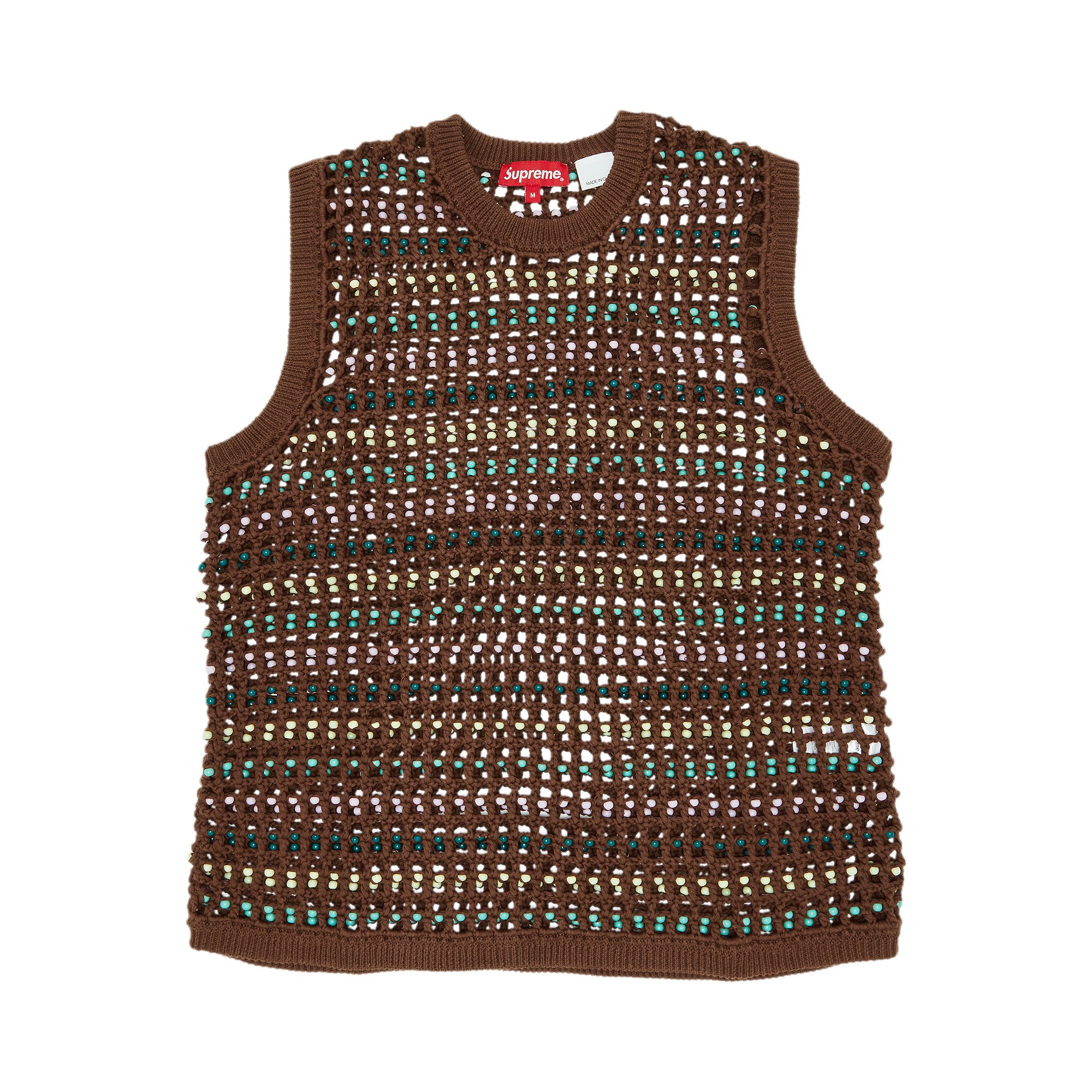 Supreme Beaded Sweater Vest 'Brown'