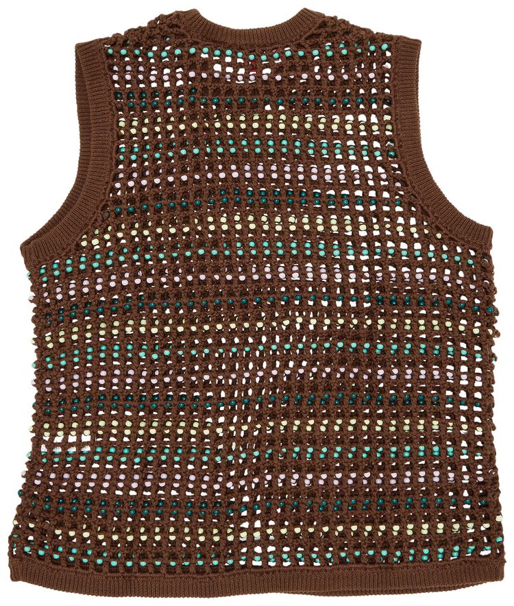Supreme Beaded Sweater Vest Brown